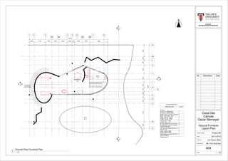2
3A 6A
7 8
A
C
G
H
I
K
L
N
1
A09
1
A09
3
A09
3
A09
J
M
3B
B
1 543 6
6B
D
E
13 m²
Kitchen
6 m²
Pantry
12 m²
Dining Room
Not Enclosed
Living Room
81 m²
Pool
23033
1800514311001211889110014002514227314021000
1300 3130 1790 1900 2344 1395 631 2230 2044 4925
21690
3200
BLD 62403
BUILDING INFORMATION MODELING
Scale
Checked by
Drawn by
Date
Project number
1 : 75
Ground Furniture
Layout Plan
Project 2B
Oscar Niemeyer
Casa Das
Canoas
24/11/2015
Lim Choon Wah
Mr. Koh Jing Hao
A04
1 : 75
Ground Floor Furniture Plan
1
N
Furniture Schedule G
Family and Type Count
G Level
Armchair-2_SMARTBIM:
Armchair-2_SMARTBIM 2
1
Bottoni_Sofa_Loveseat_Armchair_
2864: Three Seats - Sofa
2
Fridge_Freezer_16209:
Fridge_Freezer_16209
1
Loung_chair_11108:
Loung_chair_11108
1
M_Chair-Breuer: M_Chair-Breuer 6
M_Table-Dining Round w Chairs:
1525mm Diameter
1
Ottoman-Soft_Seating-Allermuir-J
aks-JA2: JA2
2
pantry_cabinet_6846:
pantry_cabinet_6846
1
Table-Allermuir-Pause-PST157-P
ST075: PST075
1
Grand total: 16
No. Description Date
 