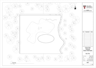 5º
BLD 62403
BUILDING INFORMATION MODELING
Scale
Checked by
Drawn by
Date
Project number
1 : 100
Site Plan
Project 2B
Oscar Niemeyer
Casa Das
Canoas
24/11/2015
Lim Choon Wah
Mr. Koh Jing Hao
A07
1 : 100
Site Plan
1
N
No. Description Date
 
