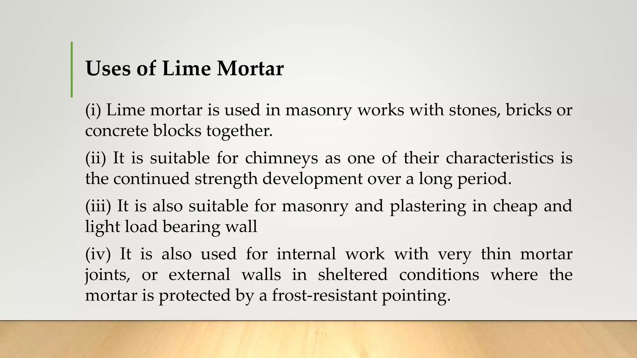 Lime lime mortar | PPTX