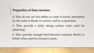 Lime lime mortar | PPTX