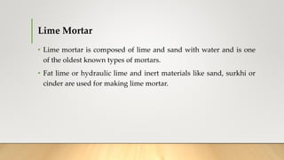 Lime lime mortar | PPTX