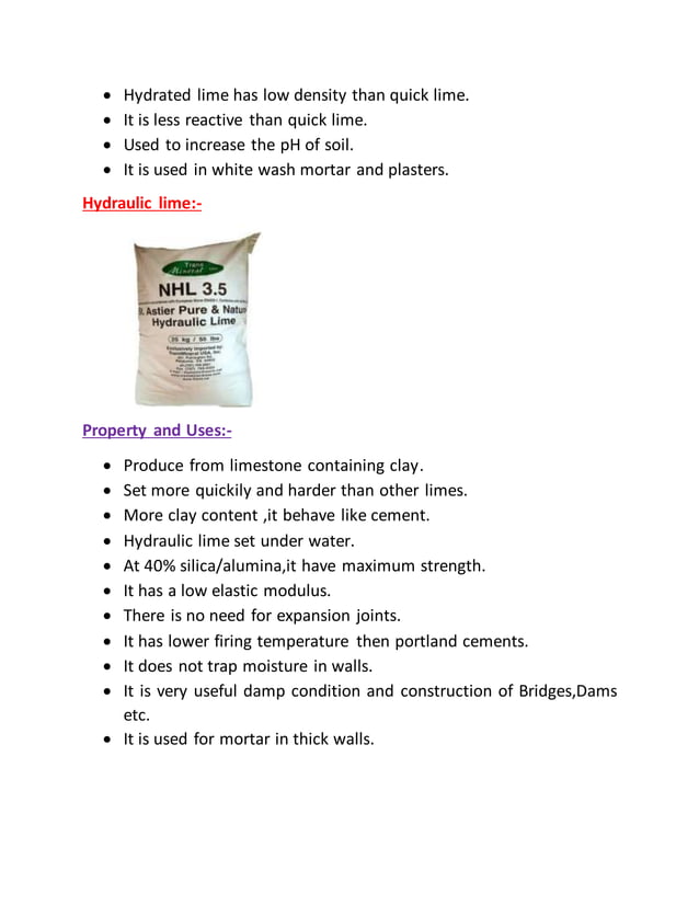 Lime and gypsum | DOCX