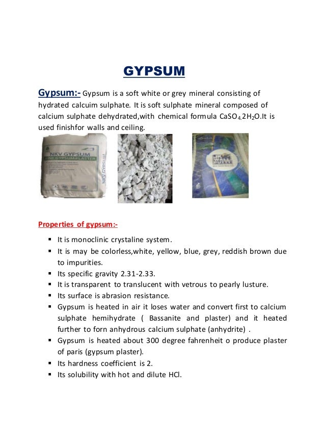 Lime and gypsum