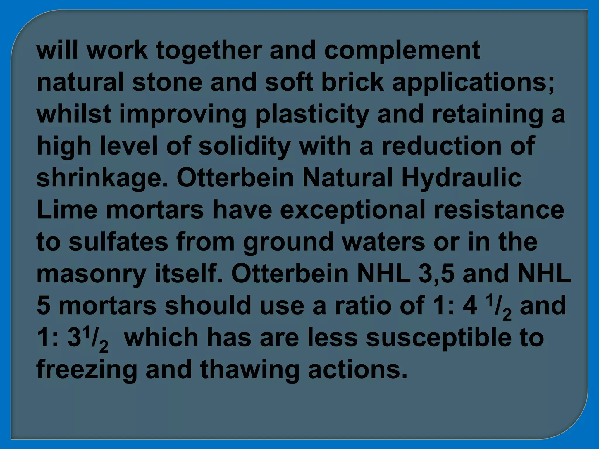 Lime mortar mix ratio PPT