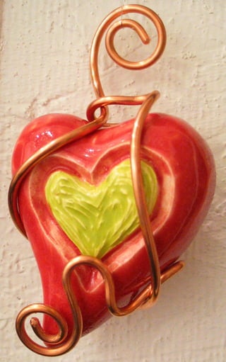 Lime Red Heart