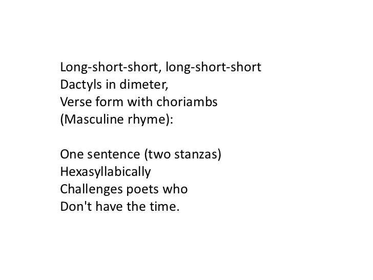 Poetic form examples image