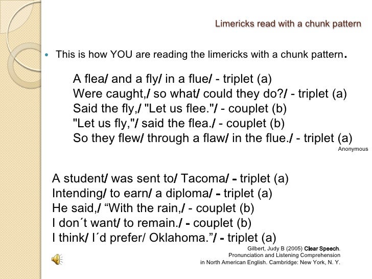 Limericks, chunk pattern