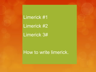Limerick's Lettering Limericks | PPT