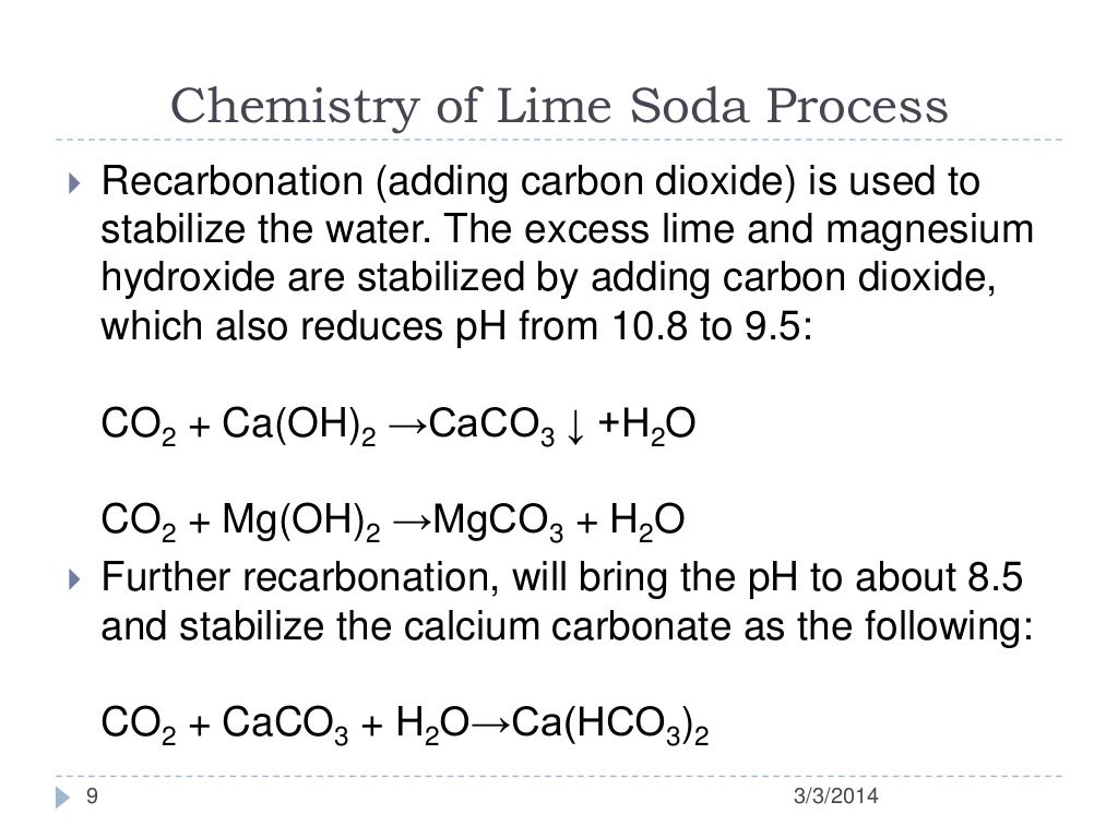 Lime Soda Process Softening Of Water