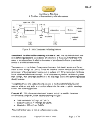 Lime soda process and type of hardness ie temporary and permanent | PDF