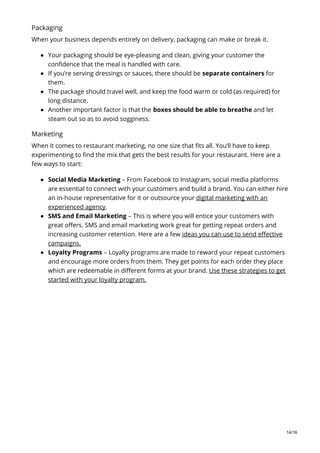 The 6 Cloud Kitchen Business Models and How They Work | PDF
