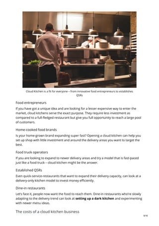 The 6 Cloud Kitchen Business Models and How They Work | PDF