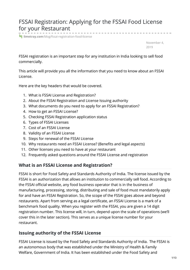 FSSAI Registration Applying For The FSSAI Food License For Your fssai-registration-applying-for-the-fssai-food-license-for-your