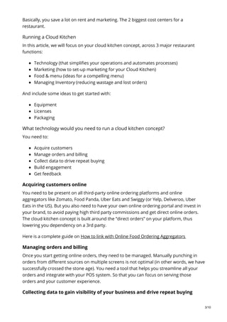 Cloud Kitchen Concept – The Complete Breakdown | PDF