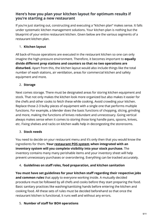 Kitchen Management Manage Your Restaurant Kitchen Effectively