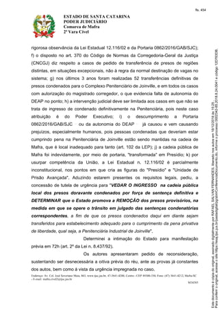 Liminar acp cadeia mafra