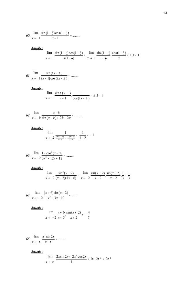 Limit Fungsi Soal Jawab1