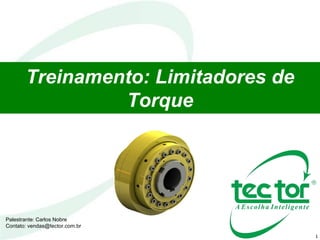 1
Treinamento: Limitadores de
Torque
Palestrante: Carlos Nobre
Contato: vendas@tector.com.br
 