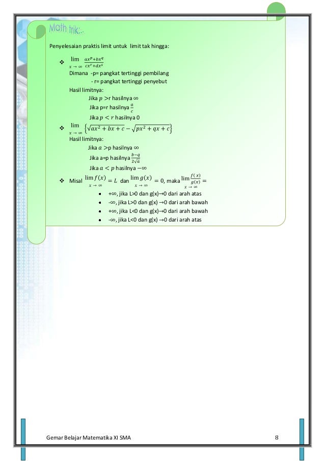Materi Dan Soal Limit Lks