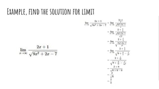 Limit at infinity algebra | PDF