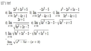 Limit at infinity algebra | PDF
