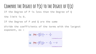 Limit at infinity algebra | PDF