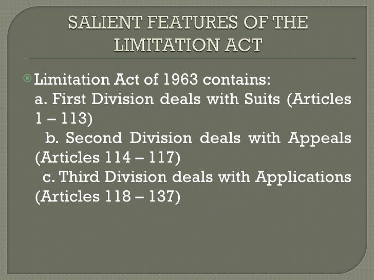 Limitation act