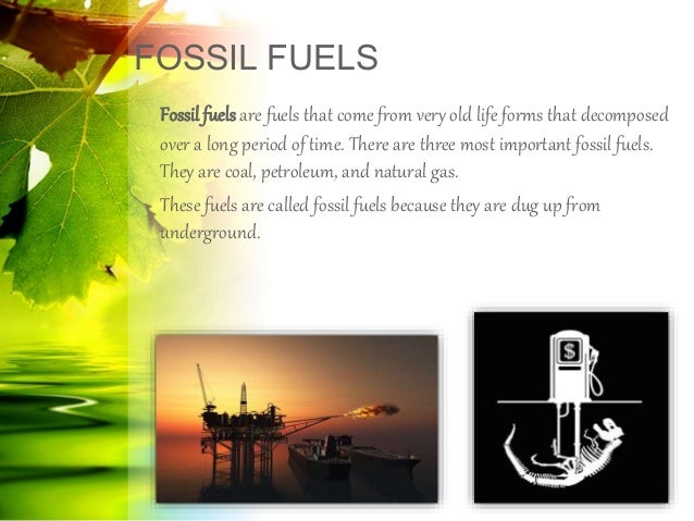 Where do fossil fuels come from?