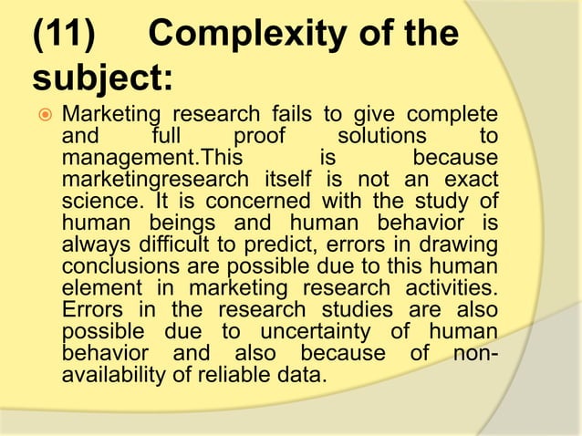 Limitations Of Marketing Research