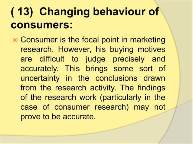 Limitations Of Marketing Research