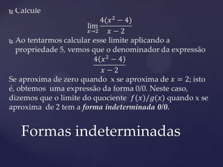 Formas indeterminadas
 