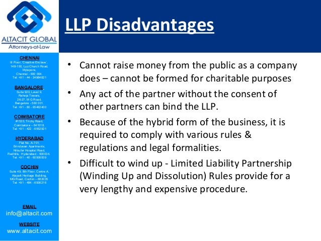 Disadvantages Of Llp