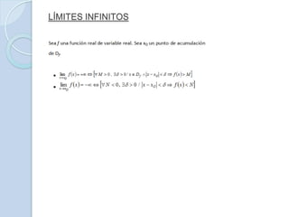 LÍMITES INFINITOS
 