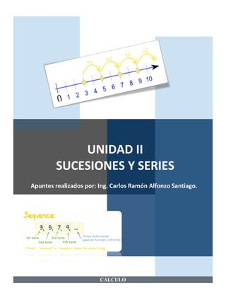 CÁLCULO
UNIDAD II
SUCESIONES Y SERIES
Apuntes realizados por: Ing. Carlos Ramón Alfonzo Santiago.
 