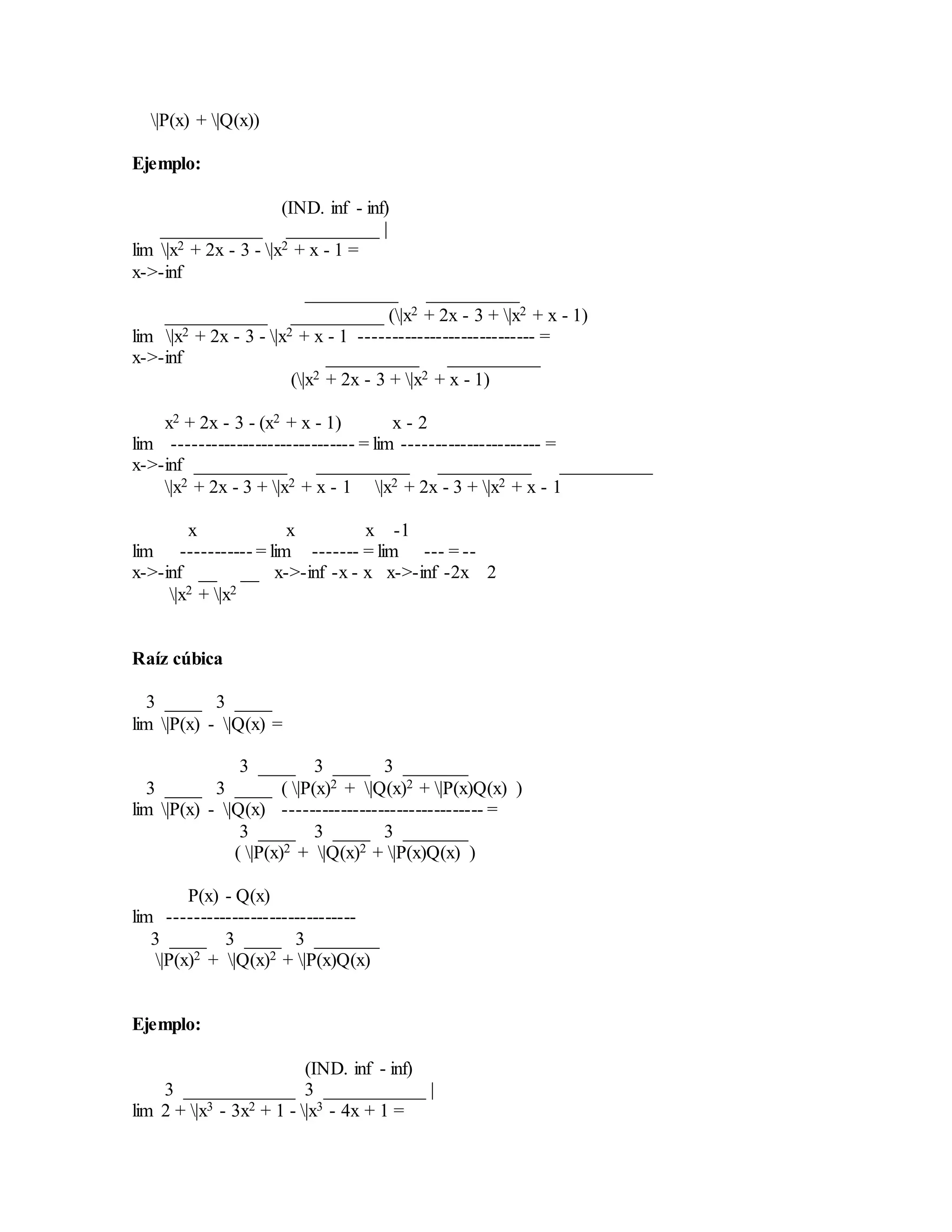 Limites infinito y limites en el infinito | DOCX | Physics | Science