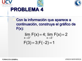 PROBLEMA 4 Con la información que aparece a continuación, construya el gráfico de F(x): 