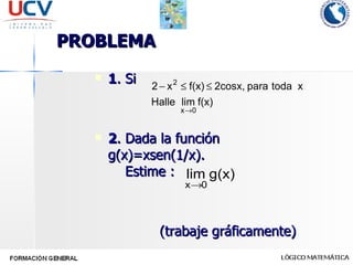 PROBLEMA 1 . Si 2 . Dada la función g(x)=xsen(1/x).    Estime :  (trabaje gráficamente) 