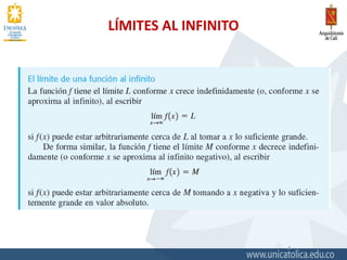 LÍMITES AL INFINITO
4
 