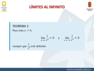 LÍMITES AL INFINITO
5
 