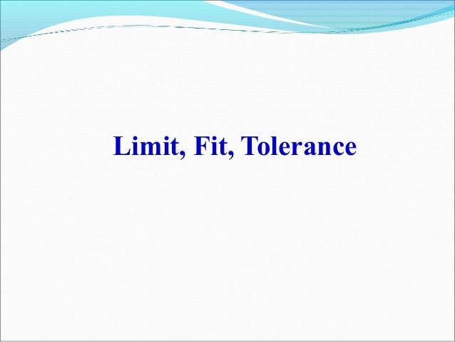 Tolerance Fit Chart Pdf