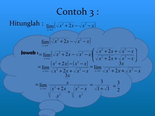 Contoh 3 : Hitunglah : Jawab : 