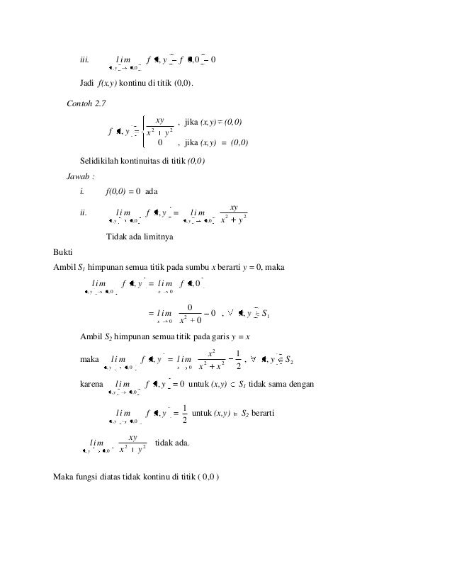 Contoh Soal Dan Pembahasan Limit Fungsi Dua Peubah - Power ...