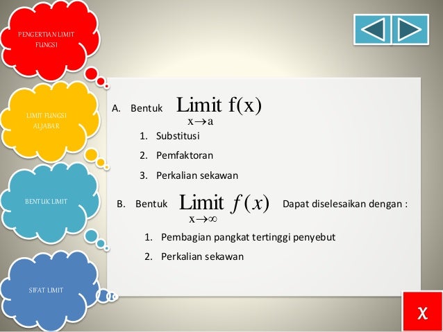Limit Fungsi Aljabar KELAS X SEMESTER 2