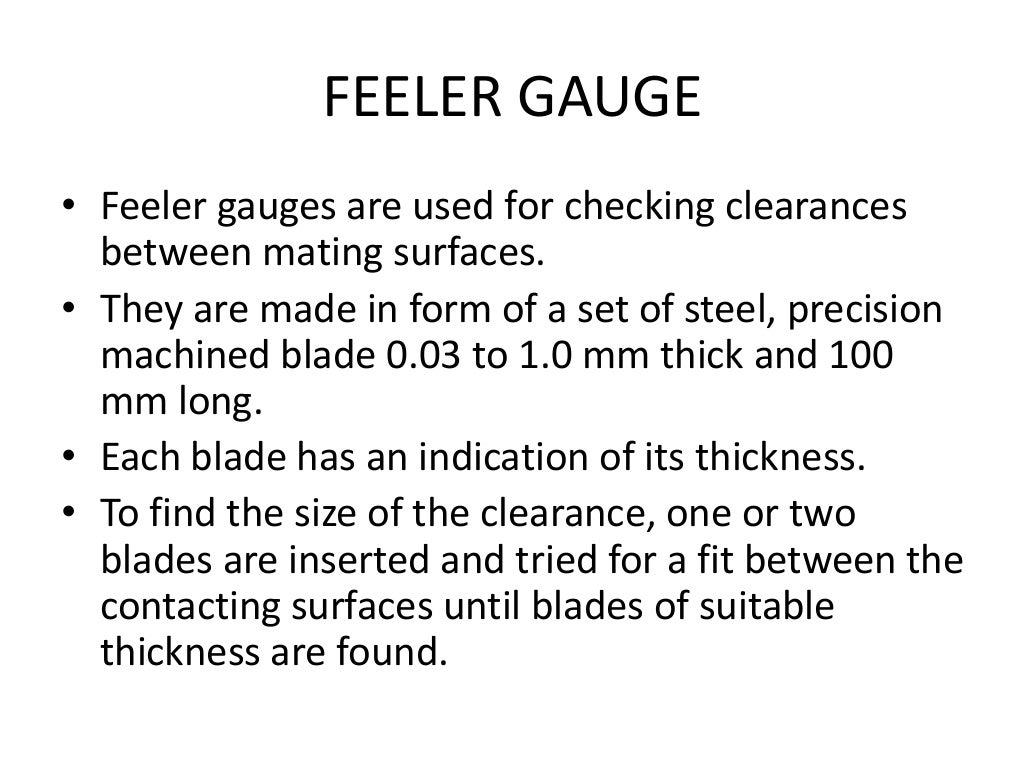 gauges, Metrology, Types of gauges