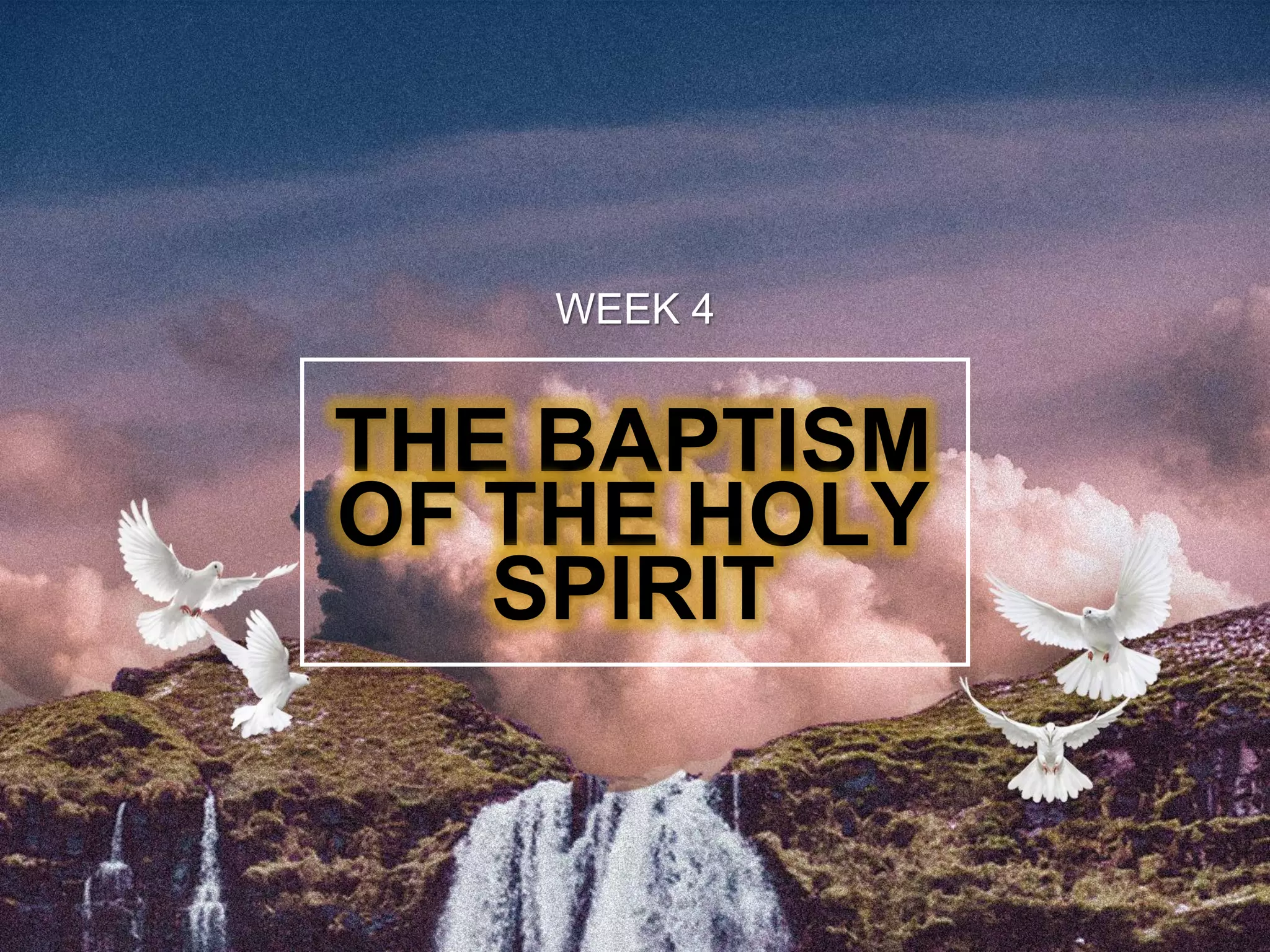 THE BAPTISM
OF THE HOLY
SPIRIT
WEEK 4