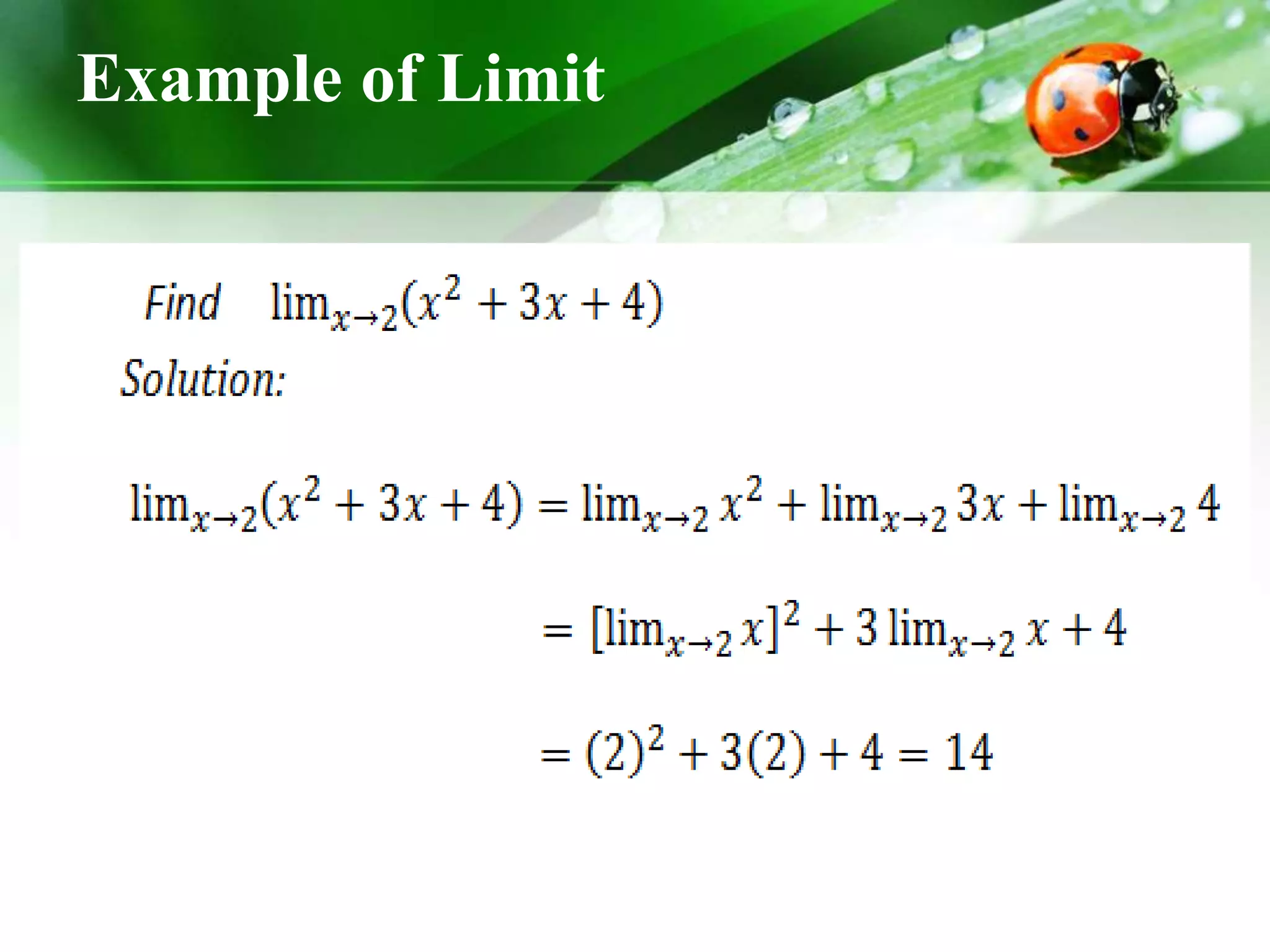 Example of Limit