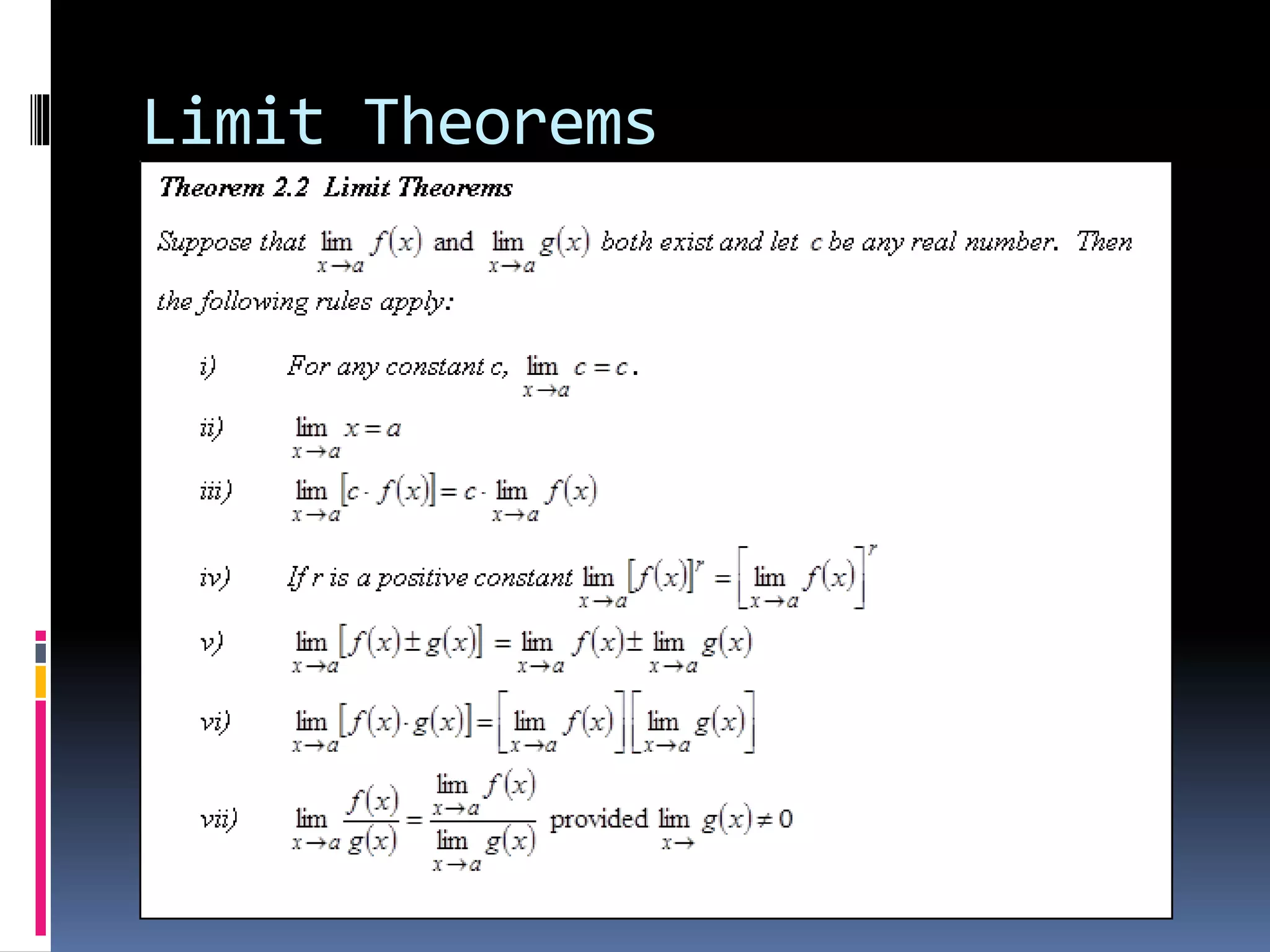Limit Theorems
 