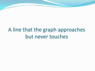 A line that the graph approaches but never touches