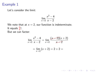 Limits by Factoring | PDF