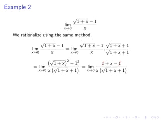 Limits by Rationalization | PDF